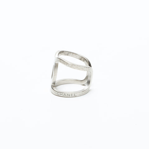 CHANEL B18V 2018 COCO Mark #12 Ring Silver WS23331