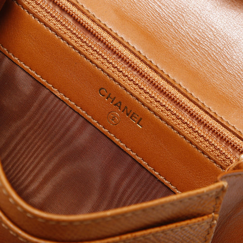 CHANEL No. 5 1997-1999 Leather Pouch Bifold Wallet Brown WS23332