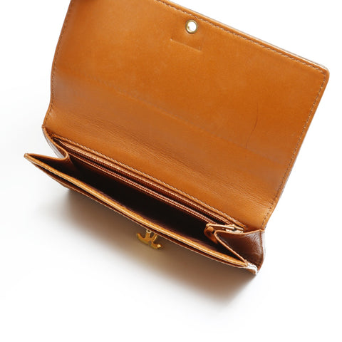 CHANEL No. 5 1997-1999 Leather Pouch Bifold Wallet Brown WS23332