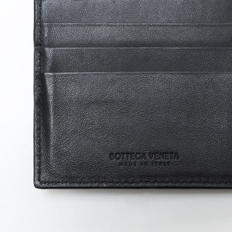 BOTTEGAVENETA INTRECCIATO MONEY CLIP Bifold Wallet black WS23333