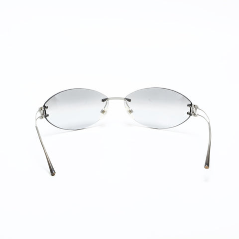 CHANEL Rimless Gradient Lense COCO Mark sunglasses Silver WS23334