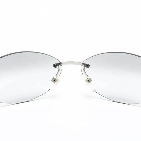 CHANEL Rimless Gradient Lense COCO Mark sunglasses Silver WS23334