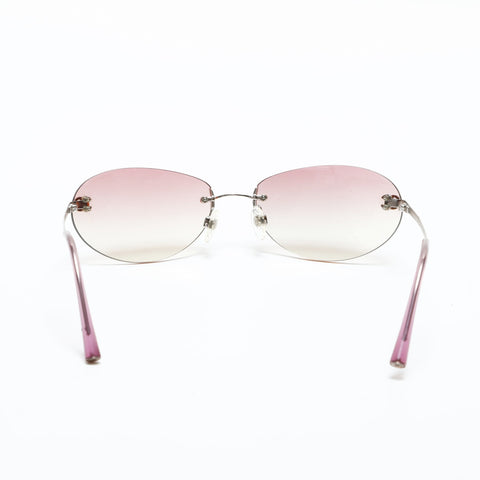 CHANEL Gradation Lens Rimless sunglasses pink WS23335
