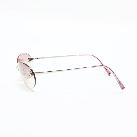 CHANEL Gradation Lens Rimless sunglasses pink WS23335