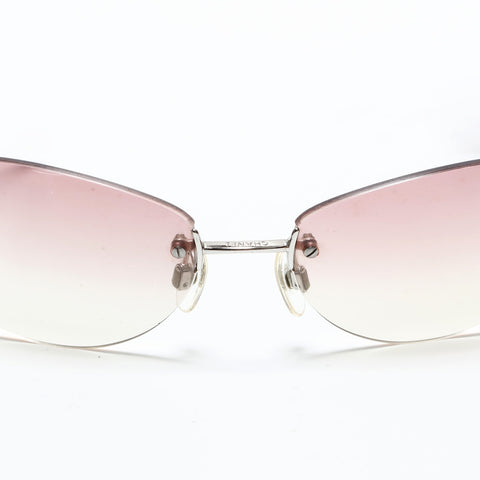 CHANEL Gradation Lens Rimless sunglasses pink WS23335