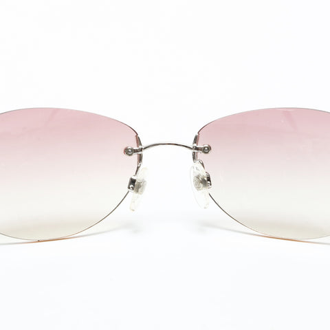 CHANEL Gradation Lens Rimless sunglasses pink WS23335