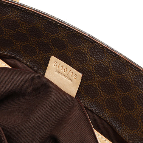 CELINE Macadam PVC Shoulder Bag Brown WS23336