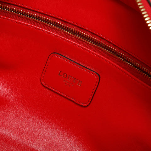 LOEWE Leather Amazona 28 Handbag Red WS23337