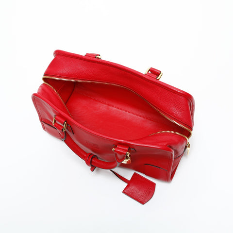 LOEWE Leather Amazona 28 Handbag Red WS23337