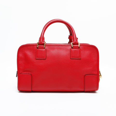 LOEWE Leather Amazona 28 Handbag Red WS23337