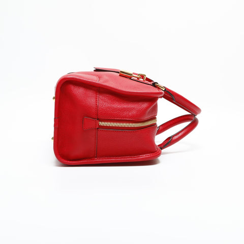 LOEWE Leather Amazona 28 Handbag Red WS23337