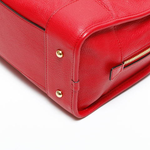 LOEWE Leather Amazona 28 Handbag Red WS23337