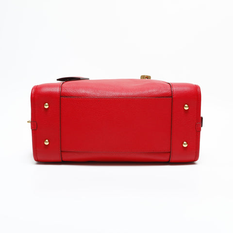 LOEWE Leather Amazona 28 Handbag Red WS23337