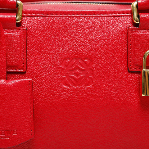 LOEWE Leather Amazona 28 Handbag Red WS23337
