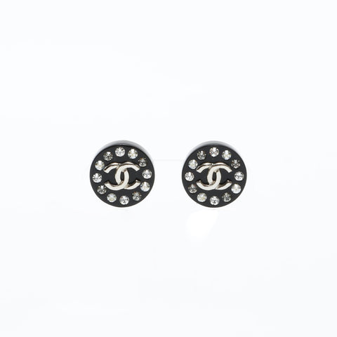 CHANEL B19C 2019 COCO Mark Rhinestone Pierce black WS23340