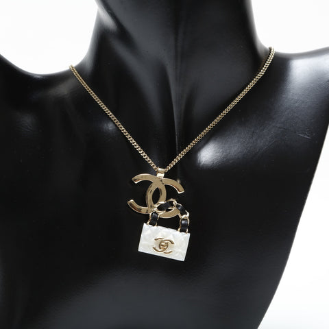 CHANEL B23C 2023 Matelasse COCO Mark Necklace gold WS23341