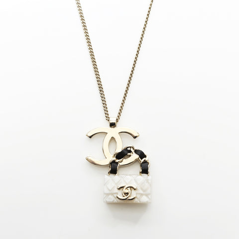 CHANEL B23C 2023 Matelasse COCO Mark Necklace gold WS23341