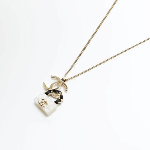 CHANEL B23C 2023 Matelasse COCO Mark Necklace gold WS23341