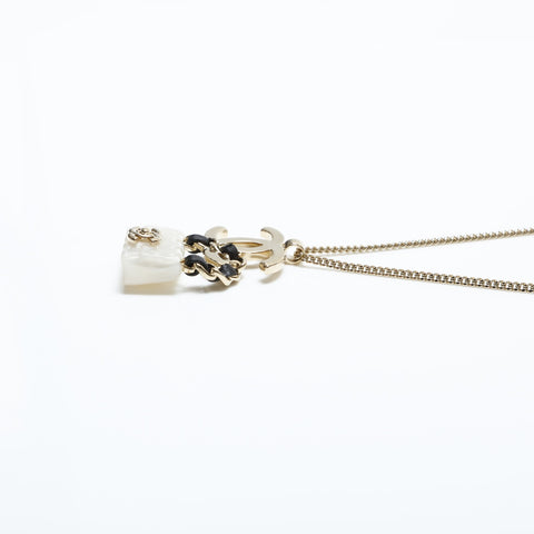 CHANEL B23C 2023 Matelasse COCO Mark Necklace gold WS23341