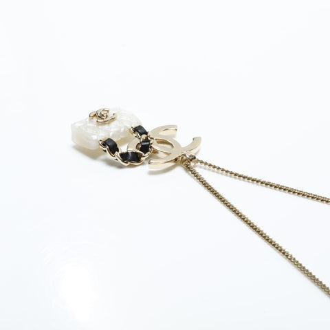 CHANEL B23C 2023 Matelasse COCO Mark Necklace gold WS23341