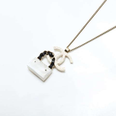 CHANEL B23C 2023 Matelasse COCO Mark Necklace gold WS23341