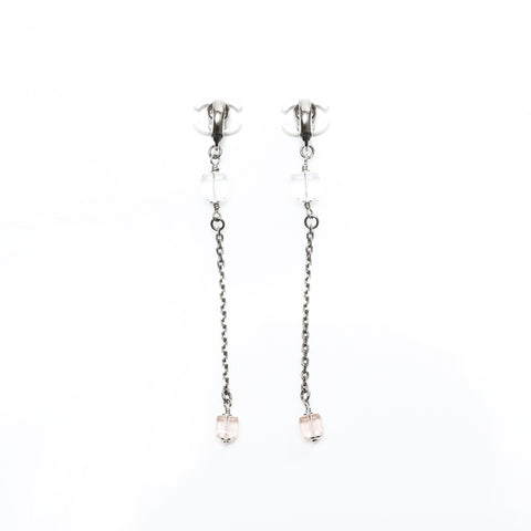 CHANEL 08P 2008 COCO Mark Chain Earring Silver WS23342