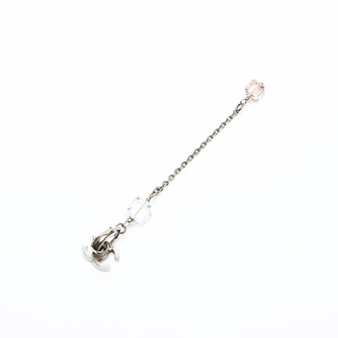 CHANEL 08P 2008 COCO Mark Chain Earring Silver WS23342