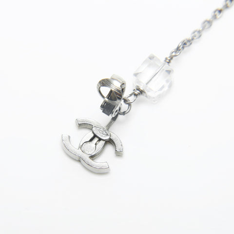 CHANEL 08P 2008 COCO Mark Chain Earring Silver WS23342