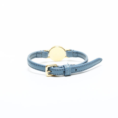 Miu Miu logo leather bracelet blue WS23345