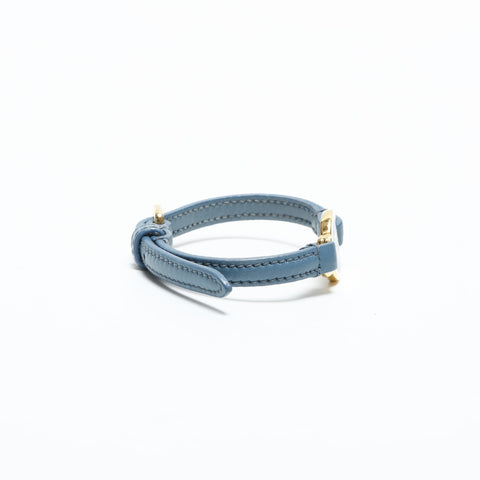 Miu Miu logo leather bracelet blue WS23345