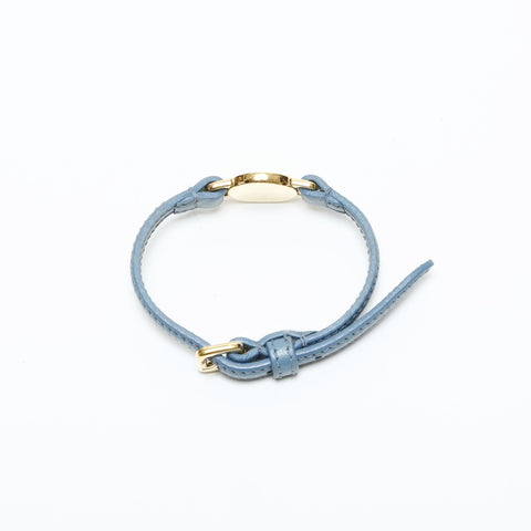 Miu Miu logo leather bracelet blue WS23345