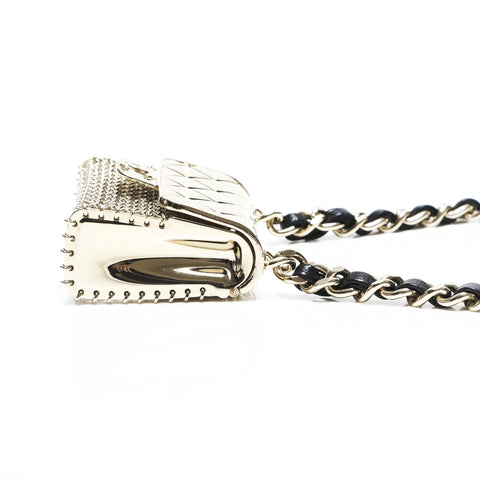 CHANEL B21S 2021 Matelasse Chain Bag Pendant Necklace gold WS23346
