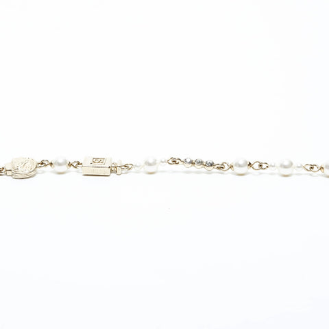 CHANEL A20C 2020 Icon Motif Pearl Necklace gold WS23348