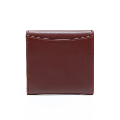 CARTIER Leather Mustodo Coin case Red WS23349
