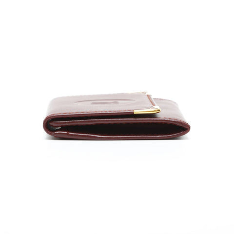 CARTIER Leather Mustodo Coin case Red WS23349