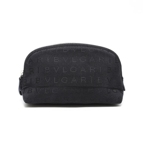 BVLGARI Logomania Canvas Pouch black WS23353