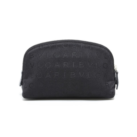 BVLGARI Logomania Canvas Pouch black WS23353