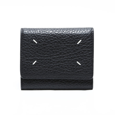 Maison Margiela Leather 4-Stitch Compact Wallet Tri-fold wallet black WS23354