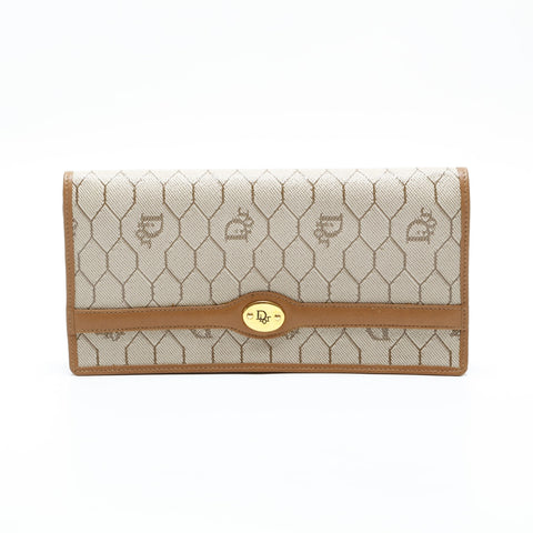 Christian Dior Honeycomb PVC Purse beige WS23358