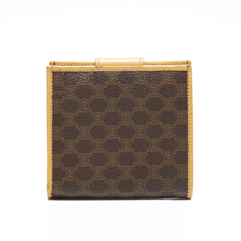 Christian Dior Macadam PVC Compact Wallet Bifold Wallet Brown WS23359