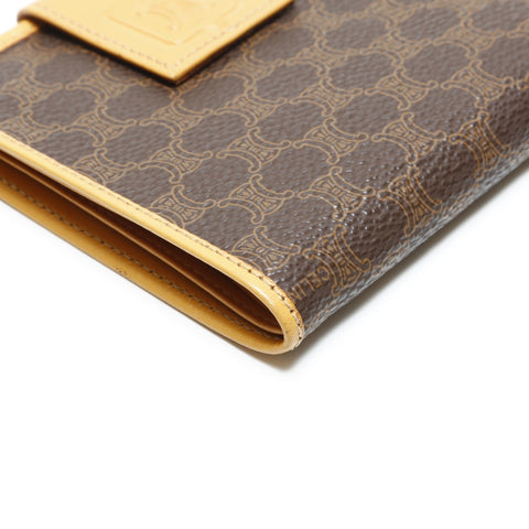 Christian Dior Macadam PVC Compact Wallet Bifold Wallet Brown WS23359