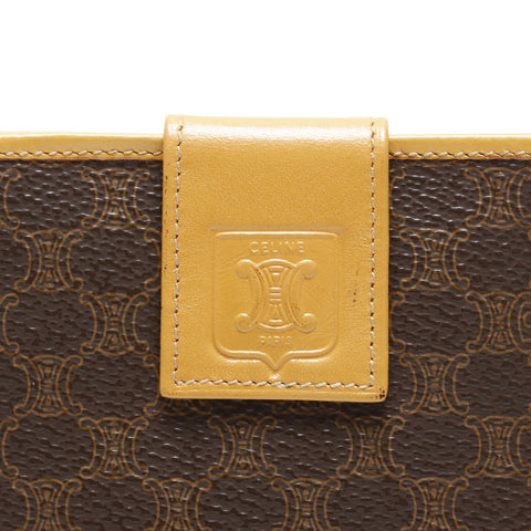 Christian Dior Macadam PVC Compact Wallet Bifold Wallet Brown WS23359