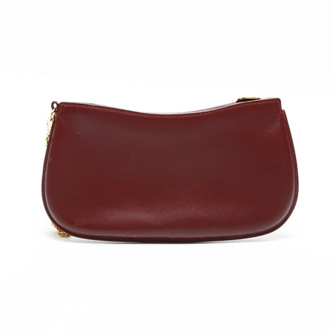 CARTIER Mustodo Leather Pouch Red WS23360