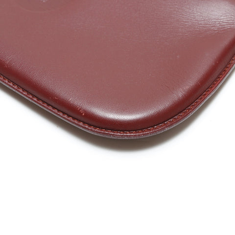 CARTIER Mustodo Leather Pouch Red WS23360