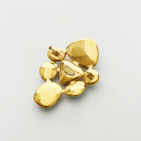 CHANEL 93P 1993 Gripoa Brooch Gold Blue WS23361