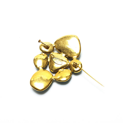 CHANEL 93P 1993 Gripoa Brooch Gold Blue WS23361