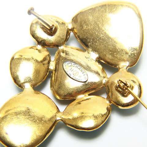 CHANEL 93P 1993 Gripoa Brooch Gold Blue WS23361