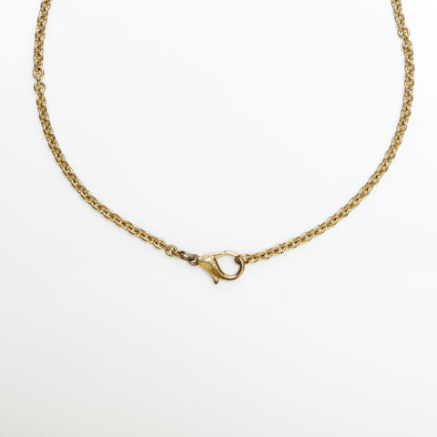 CELINE Carriage Metal Necklace gold WS23362