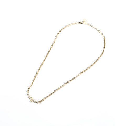 Christian Dior CD logo Necklace gold WS23366