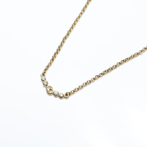 Christian Dior CD logo Necklace gold WS23366